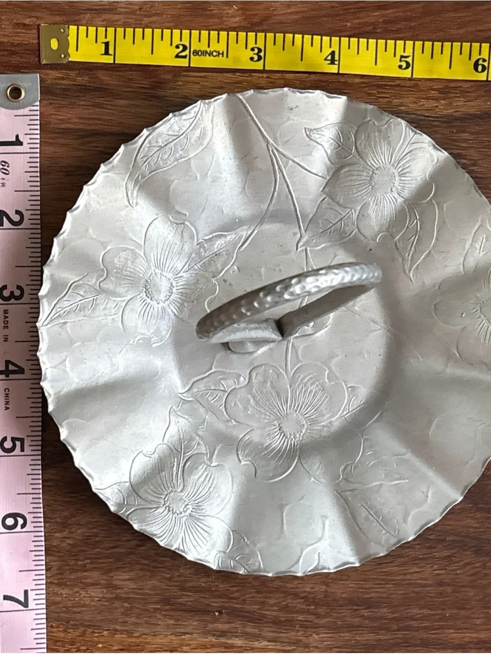 Set of Two! Butter Dish and Serving Plate Mid-Century Modern Aluminum